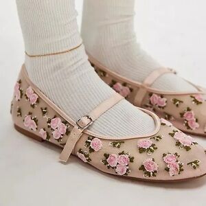 For Love and Lemons Floral Flats